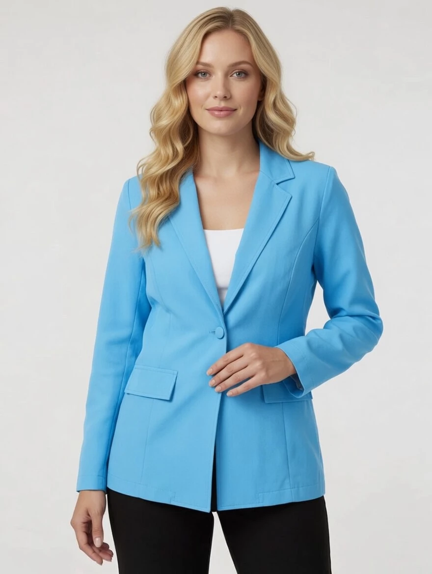 Blazer Feminino Alongado Alfaiataria Casual Elegante