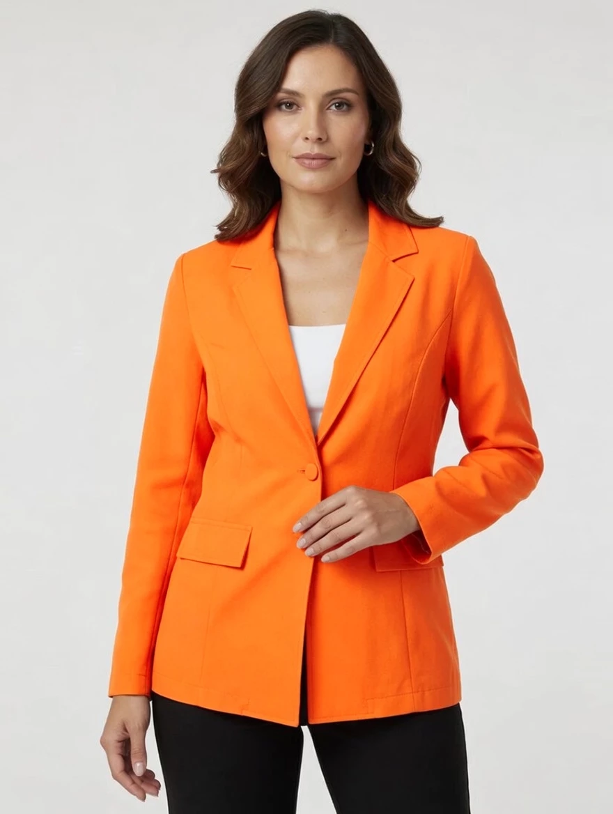 Blazer Feminino Alongado Alfaiataria Casual Elegante